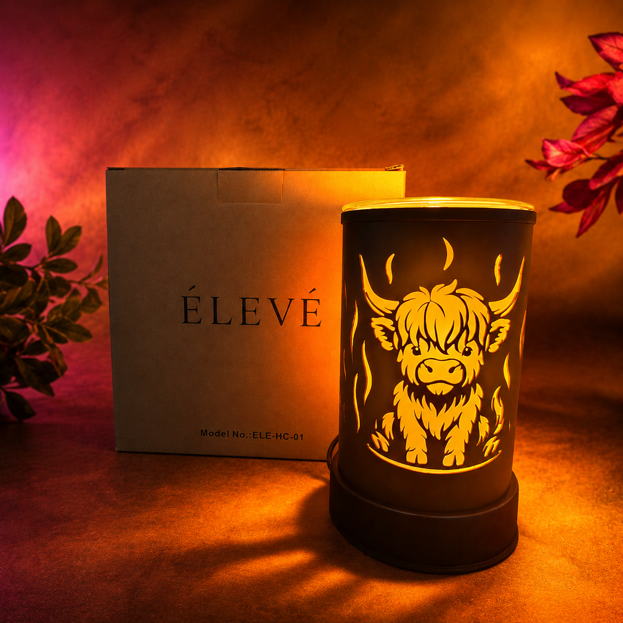 Highland Cow Electric Aroma Lamp, Touch Sensitive