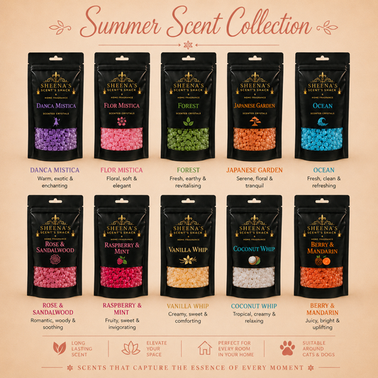 Summer Scent Collection, 10 x 60g bags of highly scented sizzlers