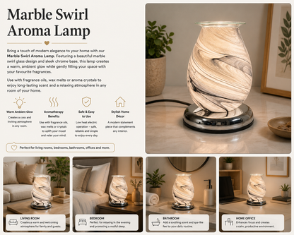 Marble Swirl Aroma Lamp