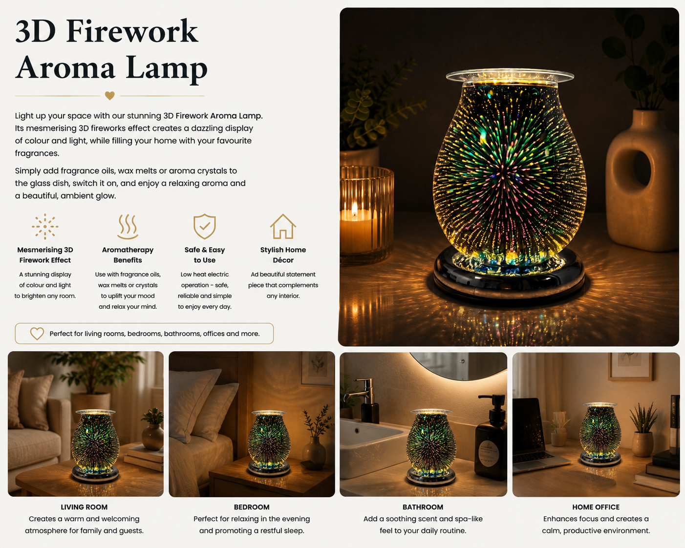 3D Firework Aroma Lamp